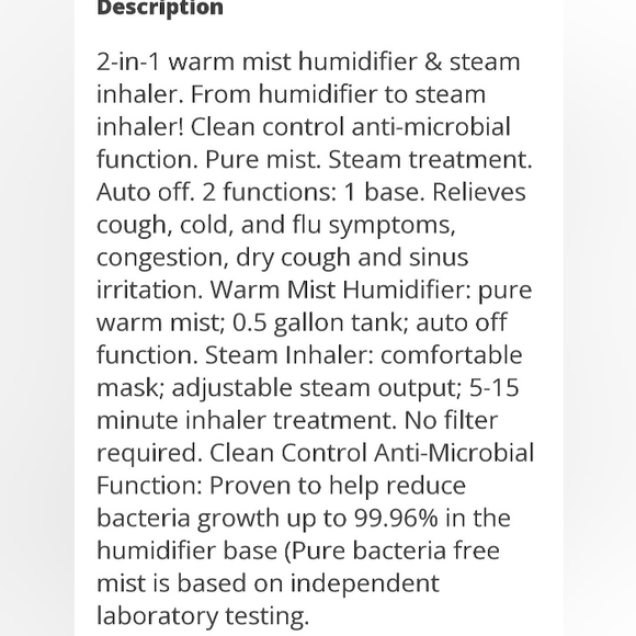 Crane 2 in 1 Humidifier - Picture 6 of 6